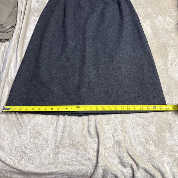 Pendleton Skirt  Charcoal Pencil Virgin Wool Knee Length Lined Career Vintage - Picture 8 of 9